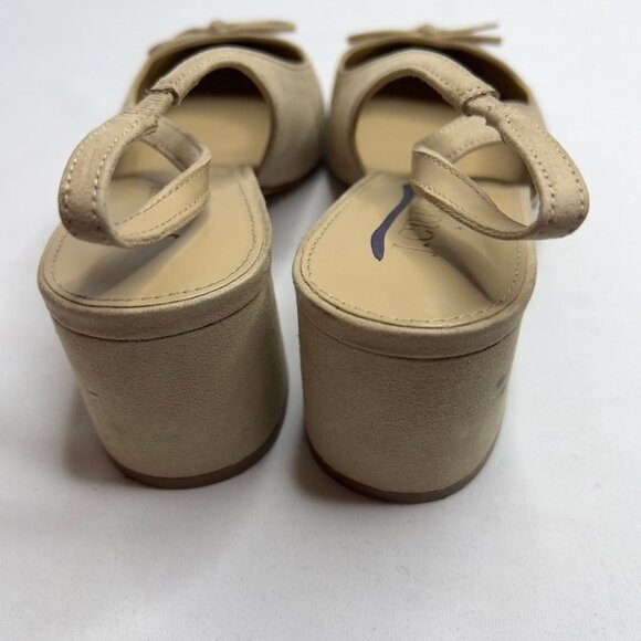 J.Crew Slingback Bow Heels in Saddle Size 8 BJ253 - Picture 5 of 12